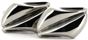 Boutons de Manchette Argent Rayure Centrale II