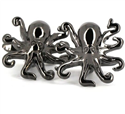 Boutons de Manchettes Poulpes Noires