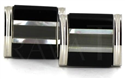 Boutons de Manchette rectangulaires avec pierres VIII