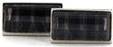 Boutons de Manchette Rectangulaires Noirs VI