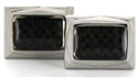 Boutons de Manchette Rectangulaires Noirs VIII