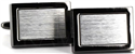 Boutons de Manchette Rectangulaires Argentés I