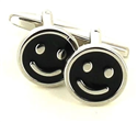 Boutons de Manchette Sourire Noir