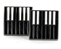 Boutons de Manchettes Clavier Piano Noires