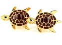 Boutons de Manchettes Tortues Bordeaux