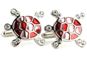 Boutons de Manchettes Tortues Rouges