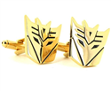 Boutons de Manchette Autobots Decepticons Dorés