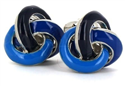 Boutons de Manchette Triple Nœud Bleu