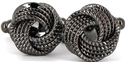 Boutons de Manchettes Triple Nœud Noir
