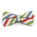Nœud Papillon en coton à rayures multicolores