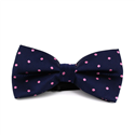 Nœud Papillon Bleu à Pois Roses