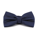 Nœud Papillon Bleu Marine Points Blancs