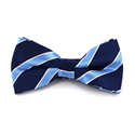 Nœud Papillon Bleu Marine à Rayures Céleste