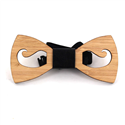 Nœud Papillon en bambou moustache creuse