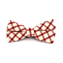 Nœud Papillon à carreaux beige et rouge