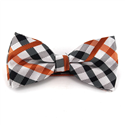 Nœud Papillon à carreaux blancs, noirs et orange