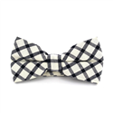 Nœud Papillon à carreaux blancs et bleu marine