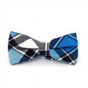 Nœud Papillon à carreaux écossais bleu et blanc