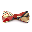 Nœud Papillon à carreaux écossais rouge et beige