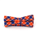 Nœud Papillon à carreaux orange et bleu marine