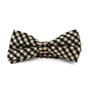 Nœud Papillon à carreaux Vichy beige et noir