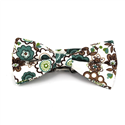 Nœud Papillon Fleurs Blanche et Verte