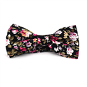 Nœud Papillon Fleurs Noires