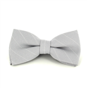 Nœud Papillon gris clair à rayures blanches