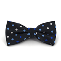 Nœud Papillon gris à pois multicolores