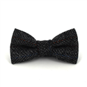 Nœud Papillon en laine à chevrons noir et gris