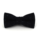 Nœud Papillon en laine noire avec pois gris