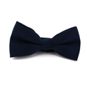 Nœud Papillon en daim bleu marine uni