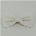 Nœud Papillon Uni en Chevrons Blancs