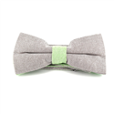 Nœud Papillon uni Oxford Gris et Vert