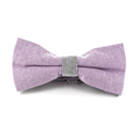 Nœud Papillon uni Oxford violet et gris