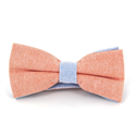 Nœud Papillon uni Oxford Orange et Bleu