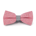 Nœud Papillon uni Oxford Rouge et Gris