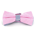 Nœud Papillon uni Oxford Rose et Bleu