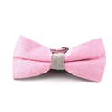 Nœud Papillon uni Oxford Rose et Gris