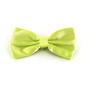 Nœud Papillon uni en satin jaune citron