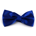 Nœud Papillon en satin bleu uni