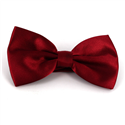 Nœud Papillon en satin grenat uni