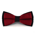 Nœud Papillon en satin noir et bordeaux