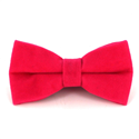 Nœud Papillon uni en velours rose