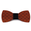 Nœud Papillon en bois à motifs croisés