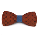 Nœud Papillon en bois à motifs croisés