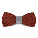 Nœud Papillon en bois à motifs croisés