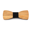 Nœud Papillon en bois de bambou et cuir