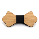 Nœud Papillon en bois de bambou et cuir