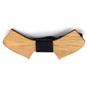 Nœud Papillon en bois de bambou et cuir